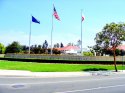 Nixon's Library Birthplace Flagpoles Corner in yorba linda, CA